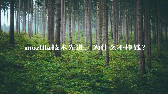 mozilla技术先进，为什么不挣钱？